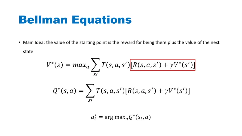 bellman equations