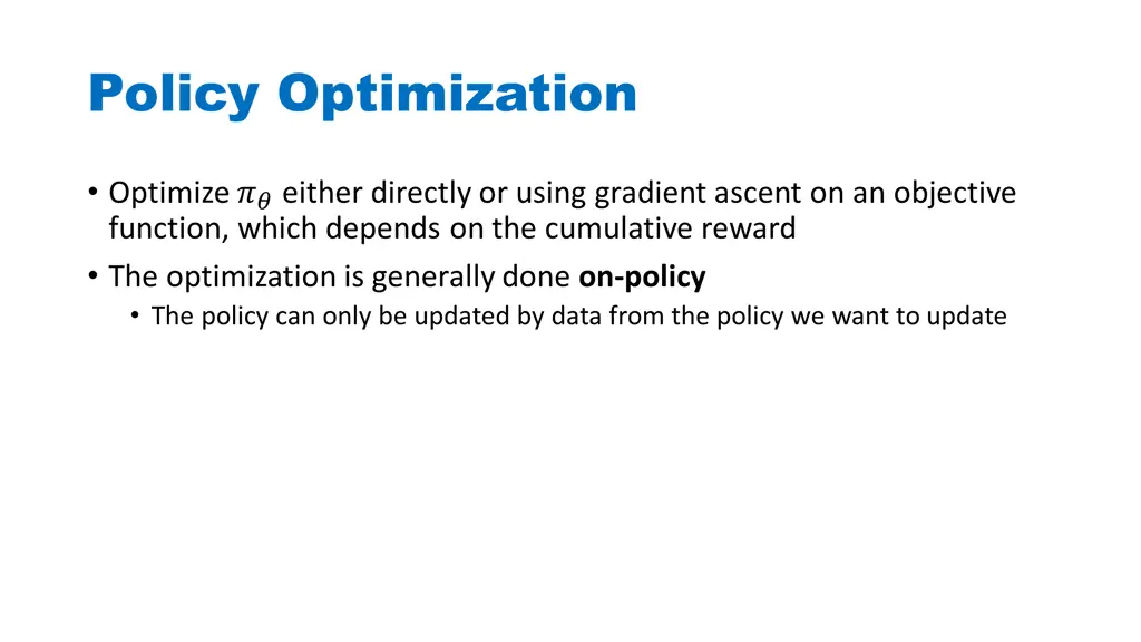 policy optimization