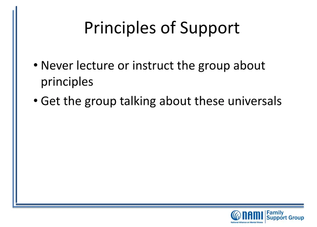 principles of support 1