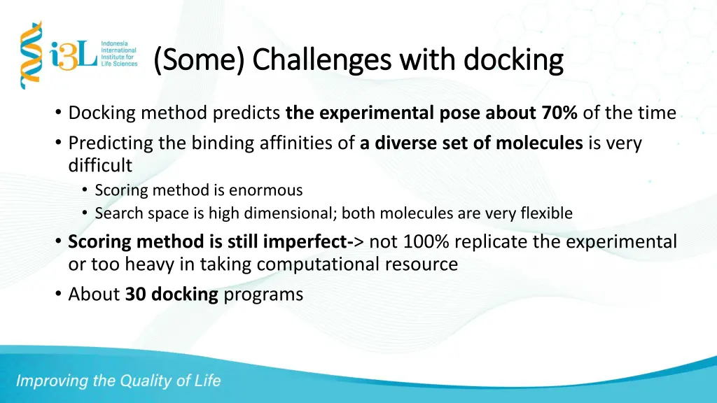 some challenges with docking some challenges with