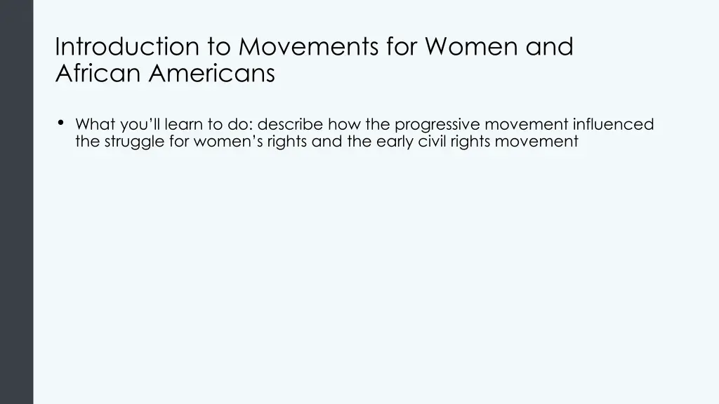 introduction to movements for women and african