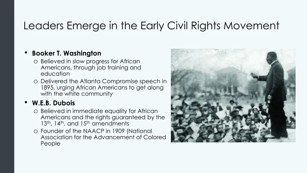 leaders emerge in the early civil rights movement