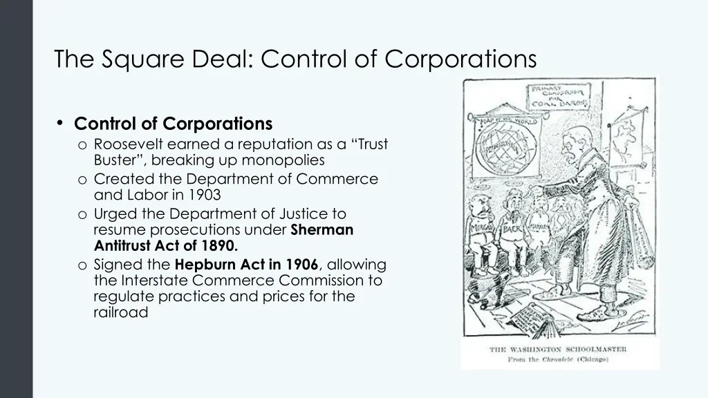 the square deal control of corporations