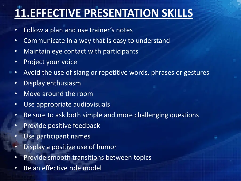 11 effective presentation skills