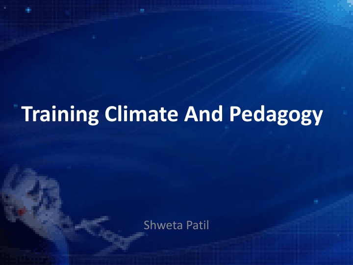 training climate and pedagogy