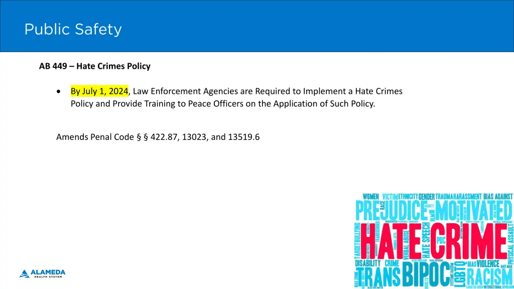 ab 449 hate crimes policy