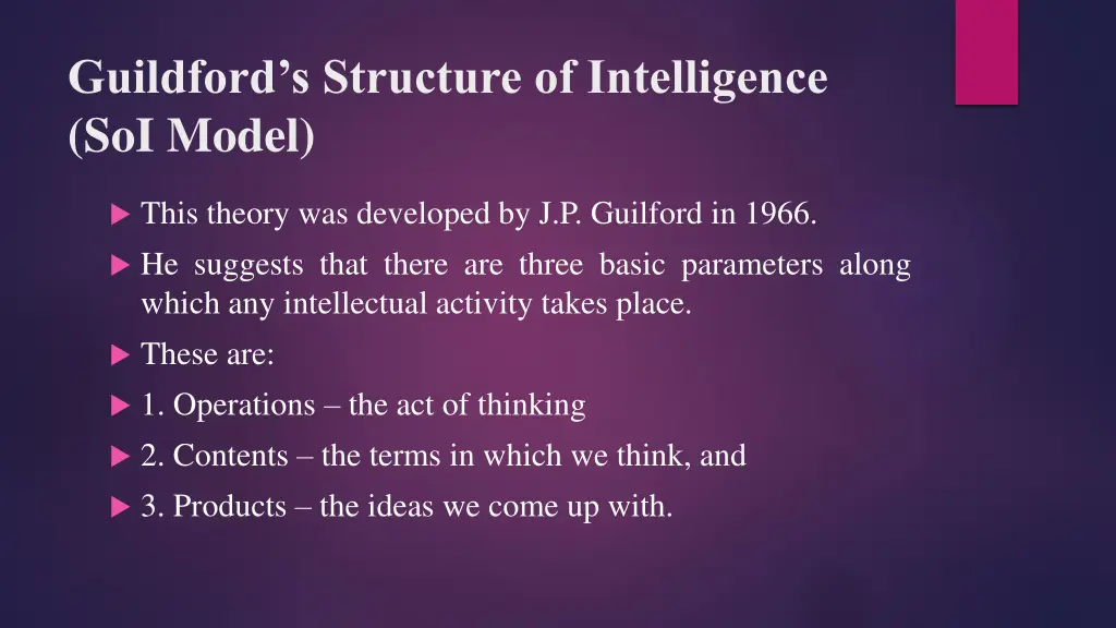 guildford s structure of intelligence soi model