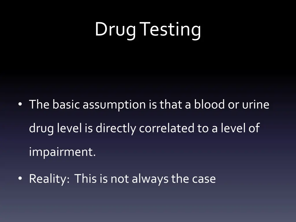 drug testing