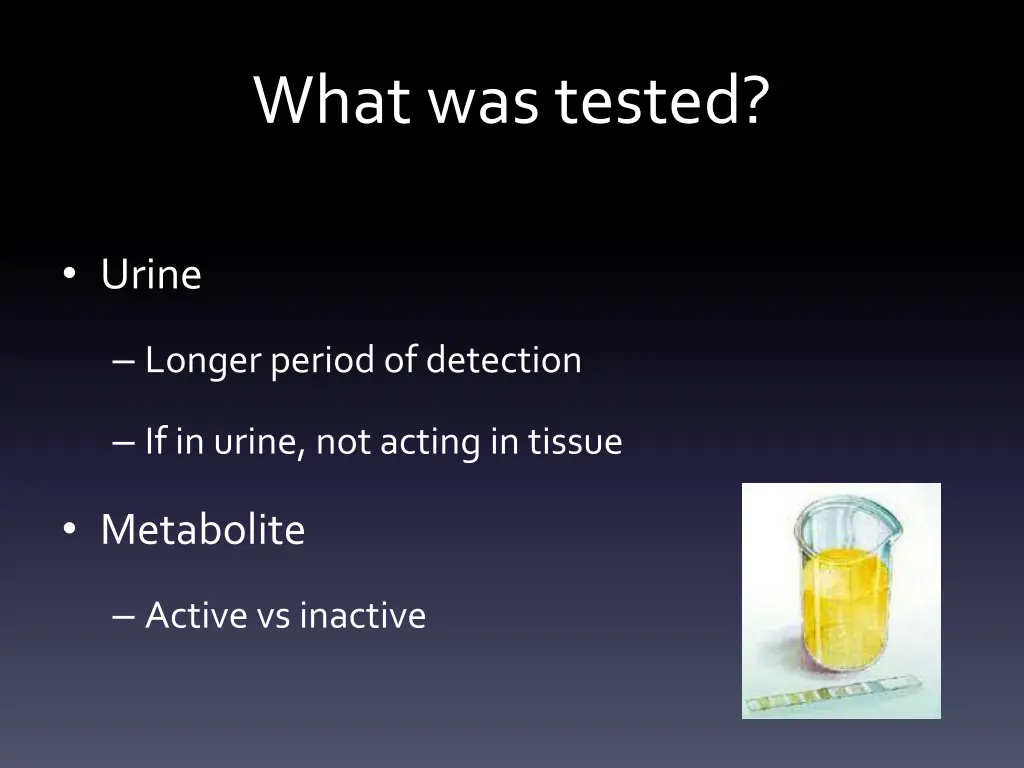 what was tested 2