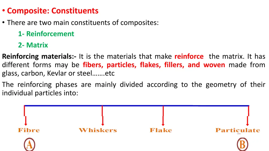 composite constituents there are two main