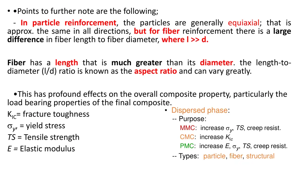 points to further note are the following