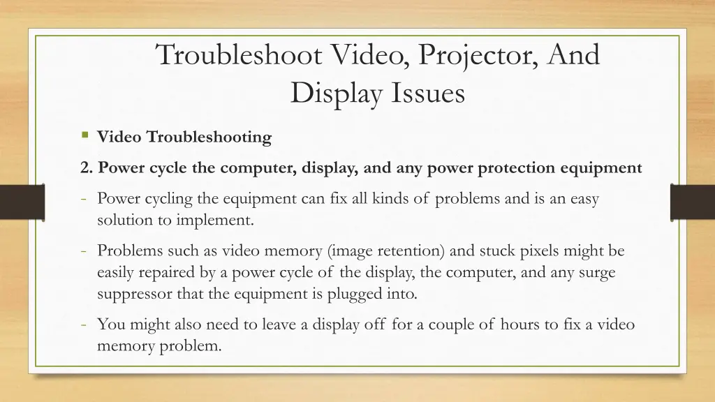 troubleshoot video projector and display issues 1