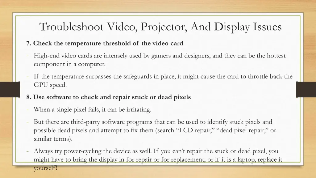 troubleshoot video projector and display issues 4