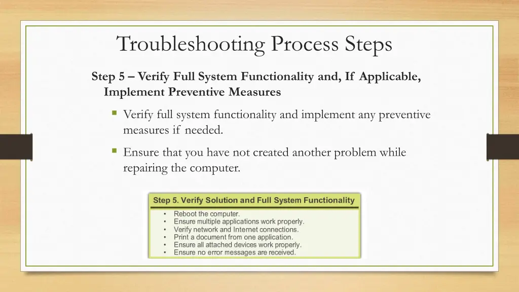 troubleshooting process steps 4