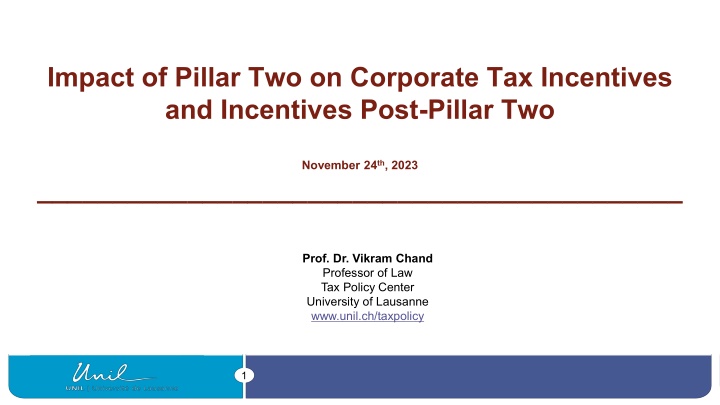 impact of pillar two on corporate tax incentives