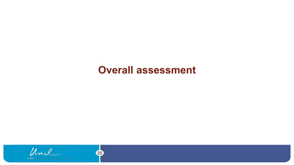 overall assessment