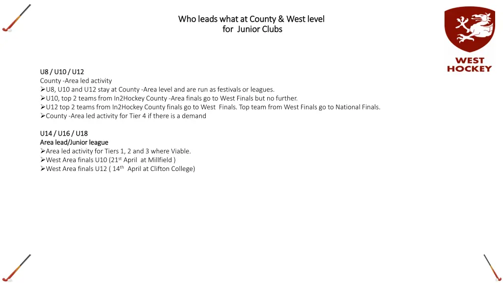 who leads what at county west level who leads