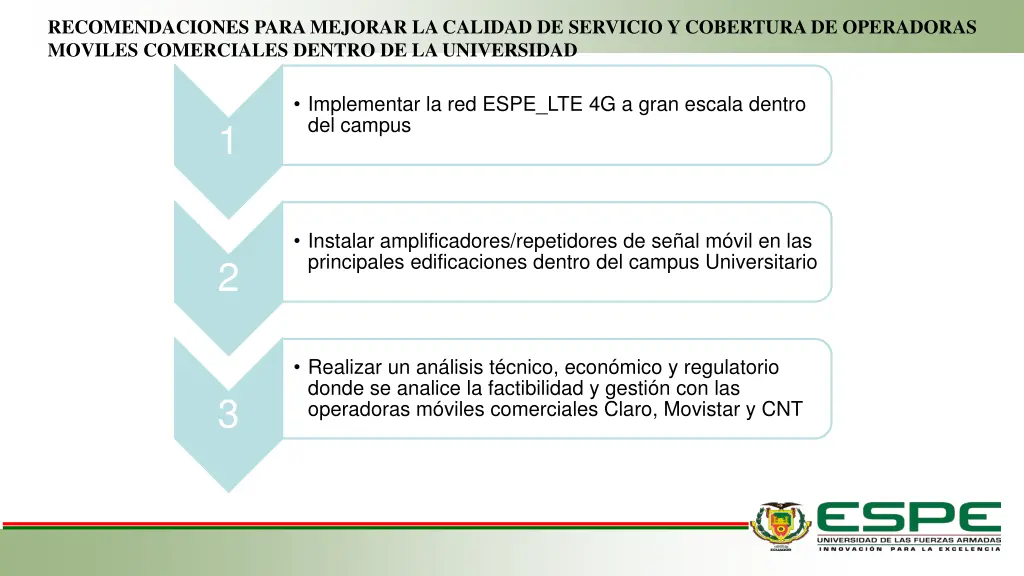 recomendaciones para mejorar la calidad