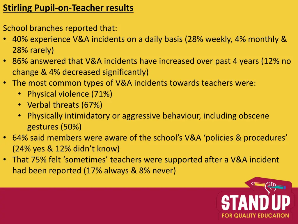 stirling pupil on teacher results