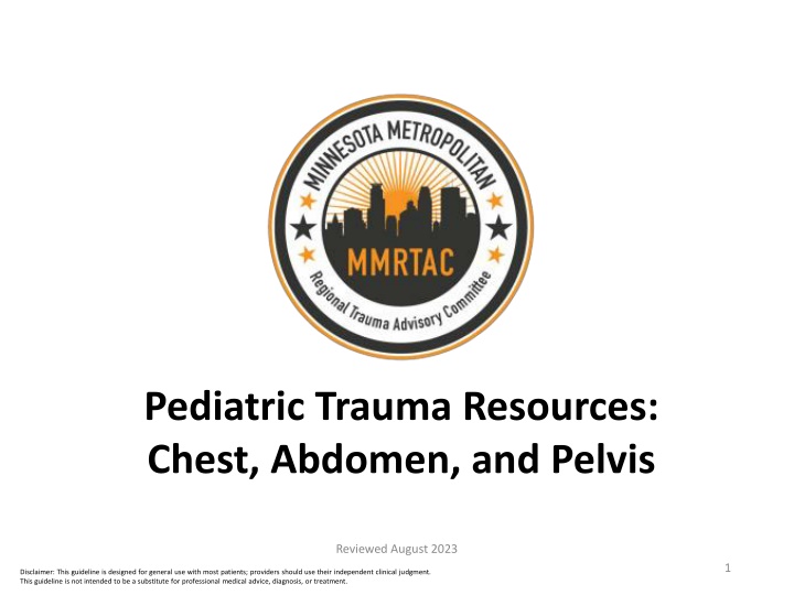 pediatric trauma resources chest abdomen