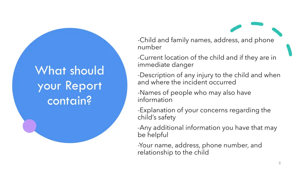 child and family names address and phone number