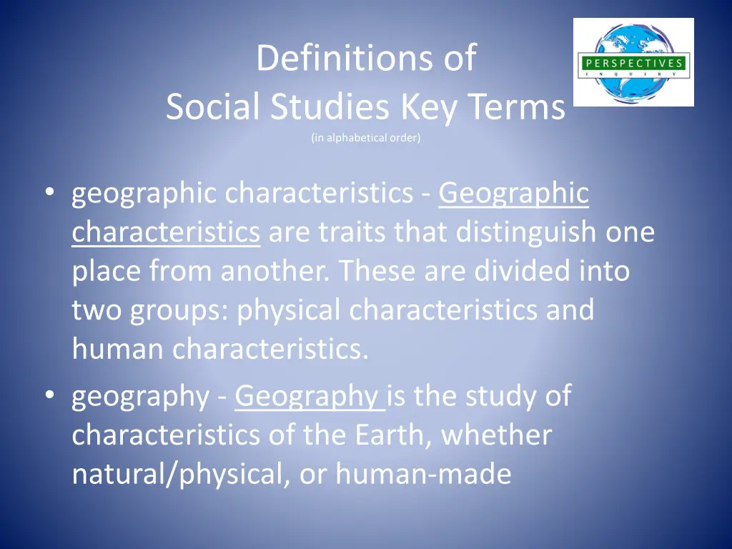 definitions of social studies key terms 1