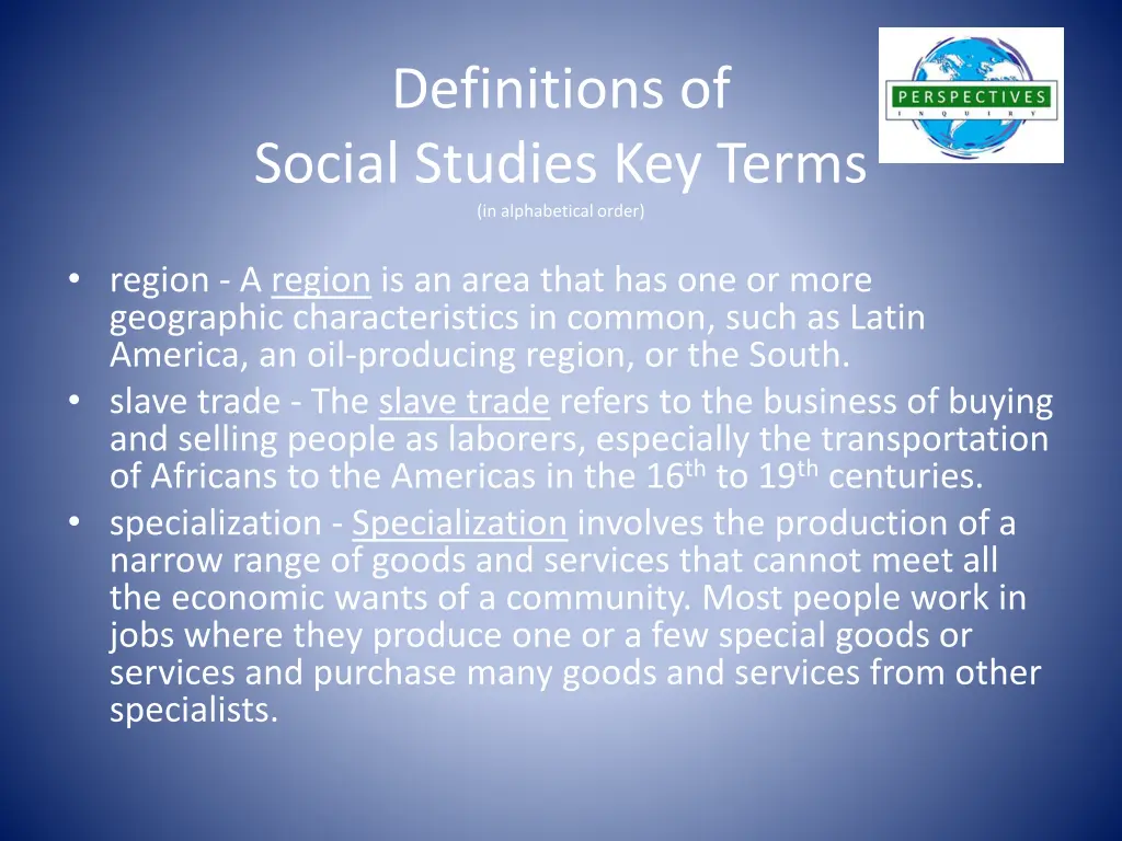 definitions of social studies key terms 3