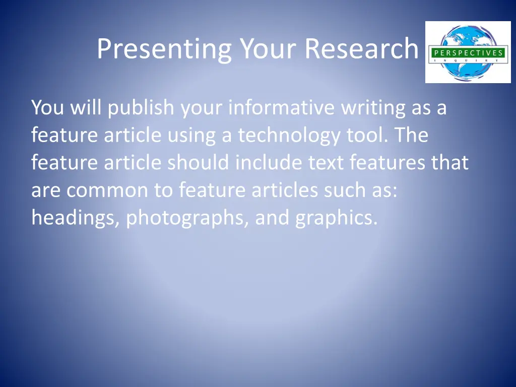 presenting your research