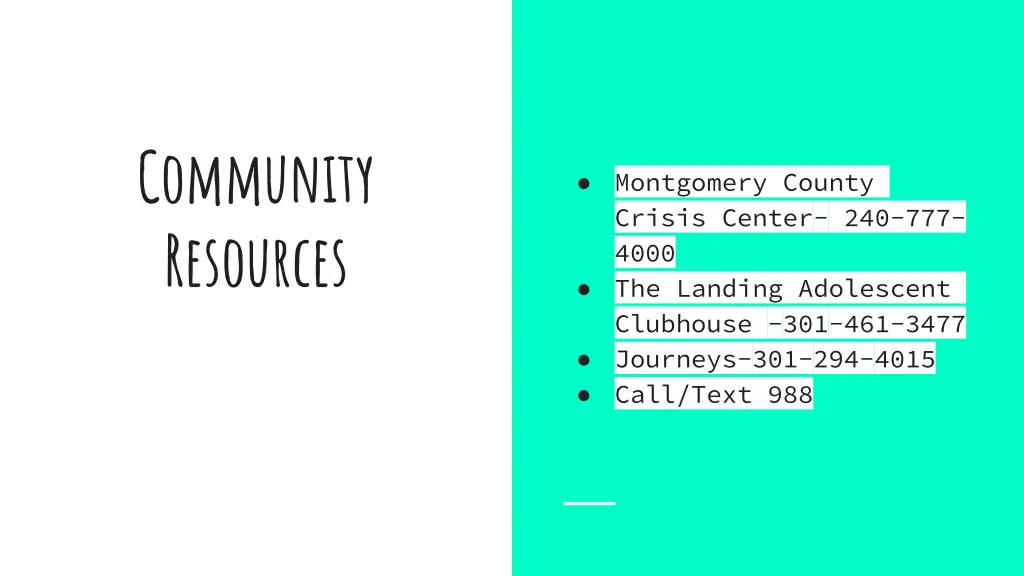 community resources