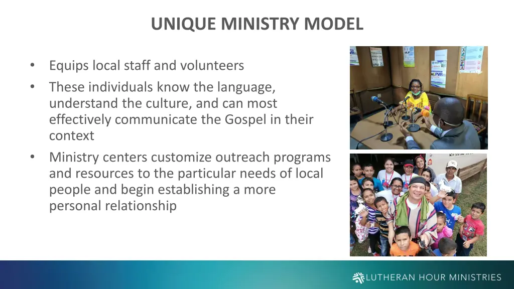 unique ministry model