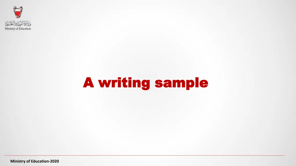 a writing sample a writing sample
