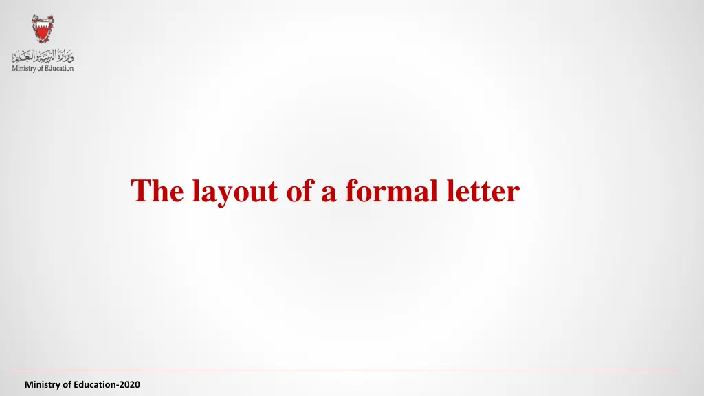 the layout of a formal letter