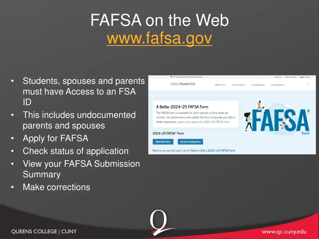 fafsa on the web www fafsa gov