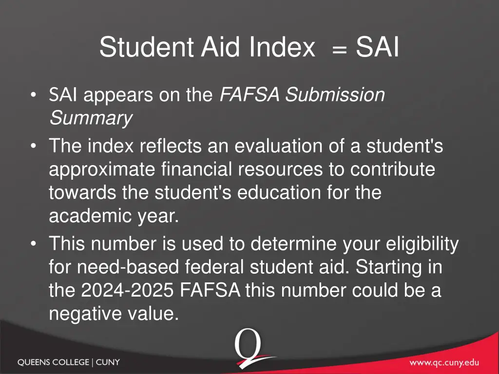 student aid index sai