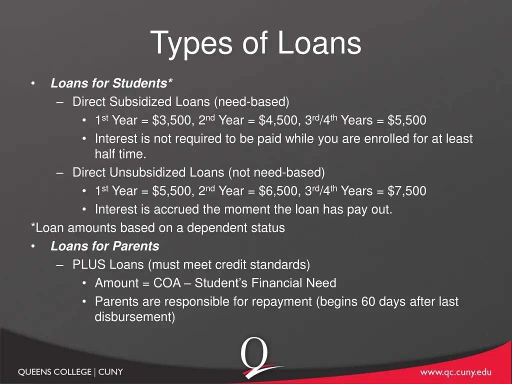 types of loans