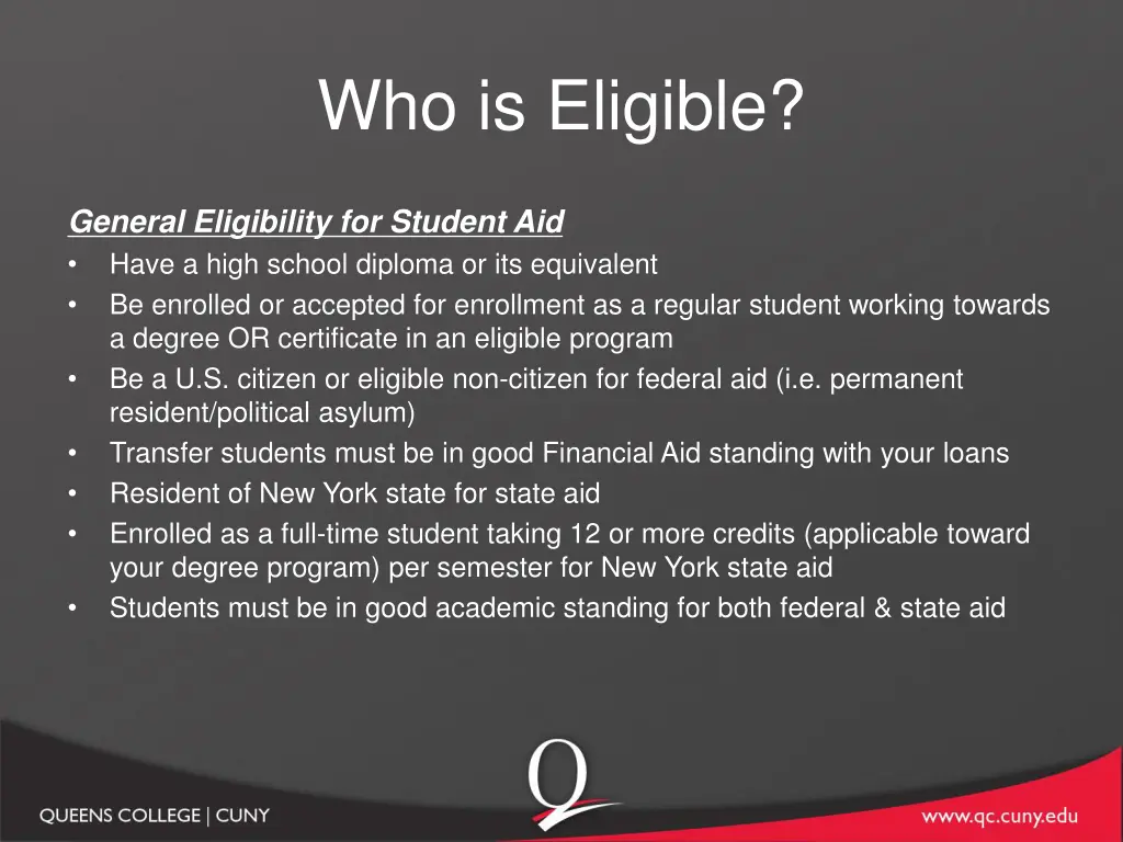 who is eligible