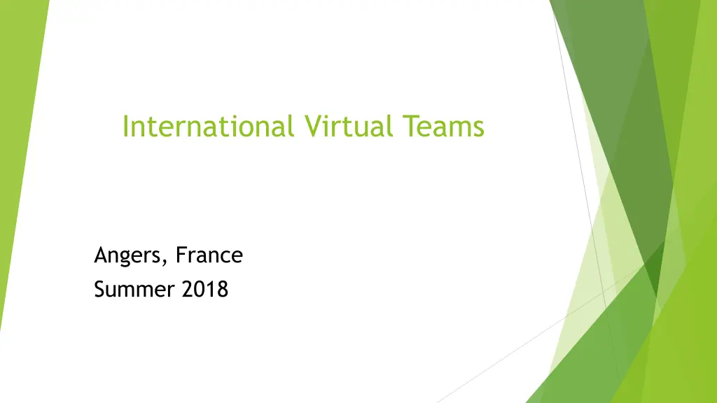 international virtual teams