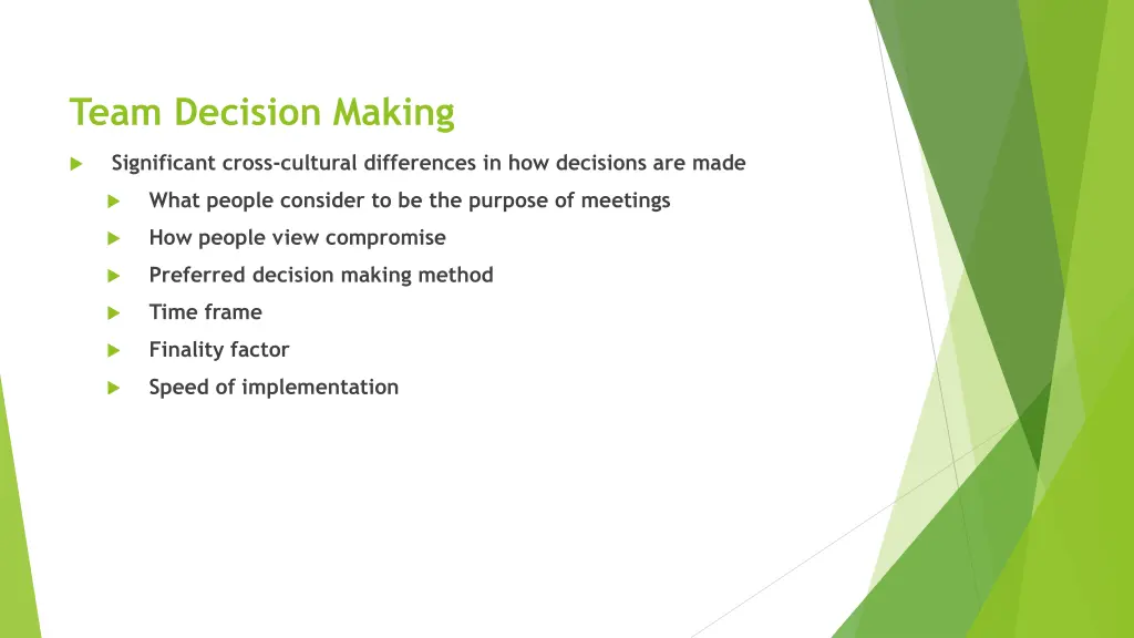 team decision making