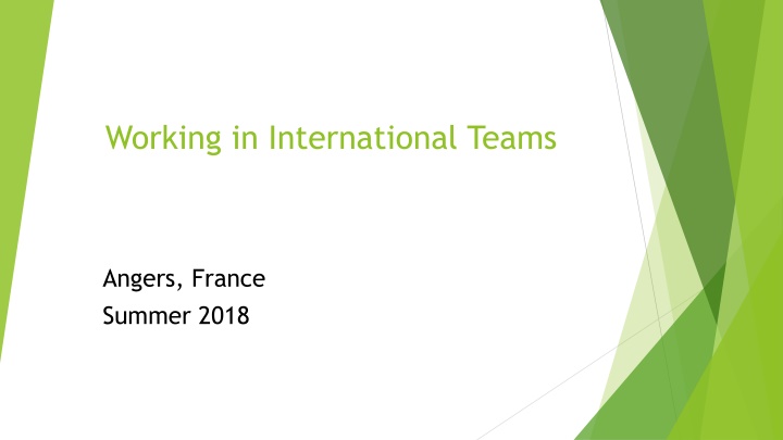 working in international teams