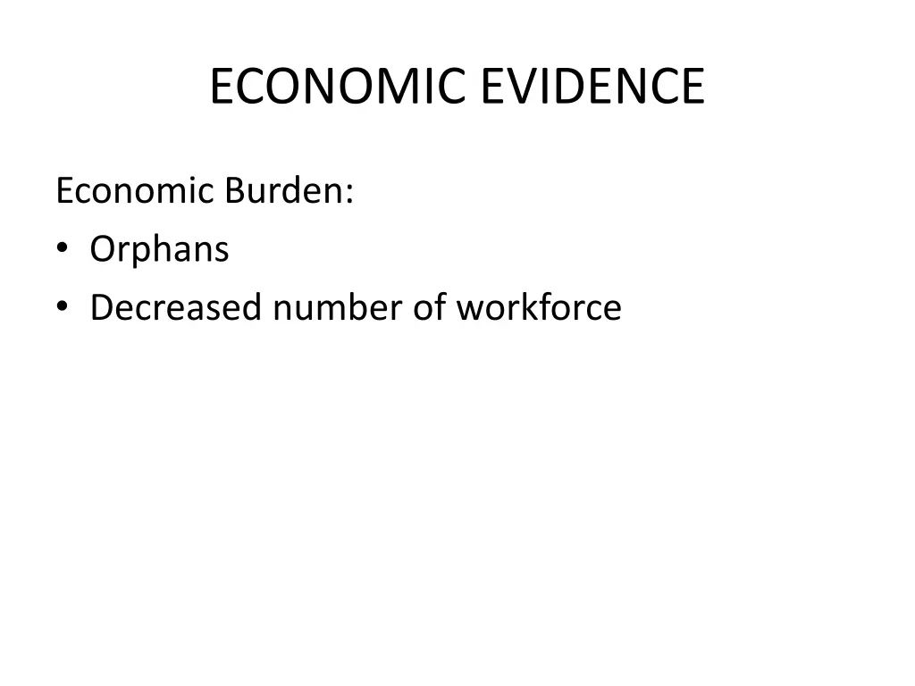 economic evidence