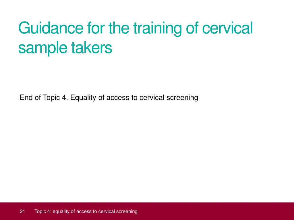 guidance for the training of cervical sample 1