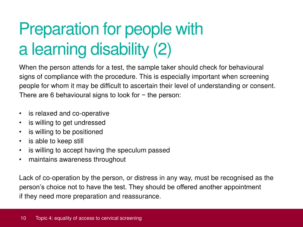 preparation for people with a learning disability 1