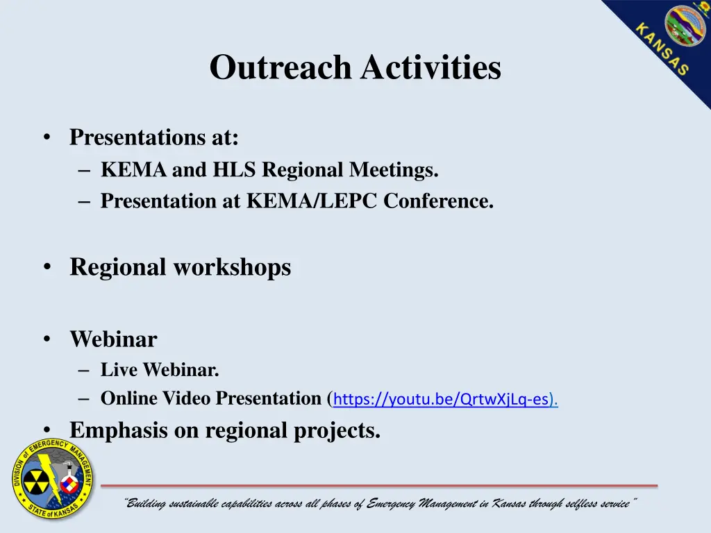 outreach activities