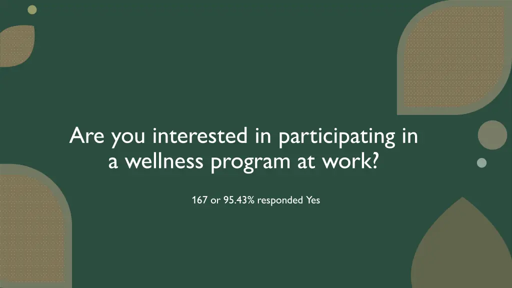 are you interested in participating in a wellness