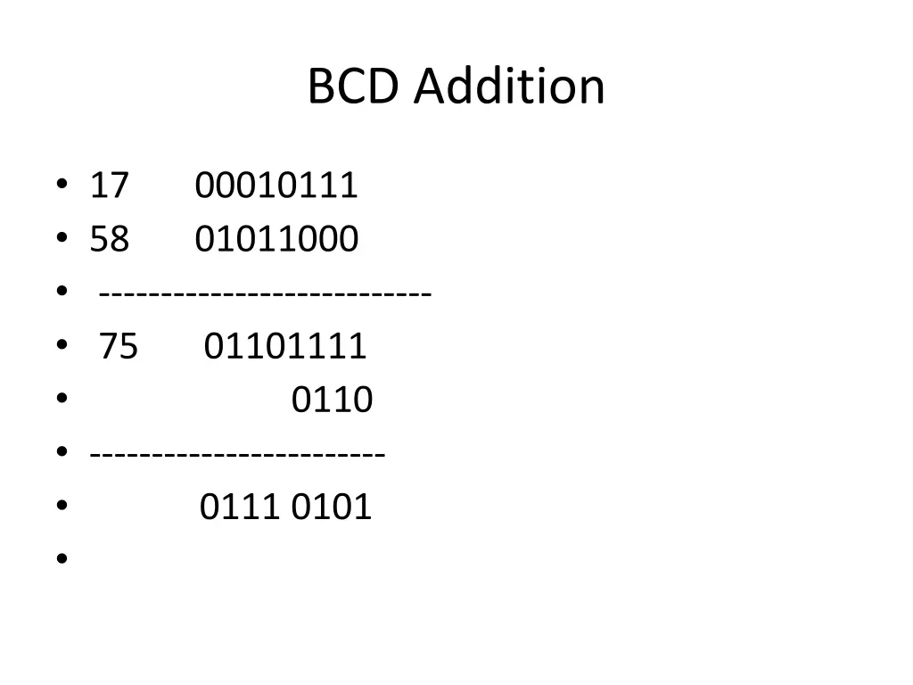 bcd addition 2