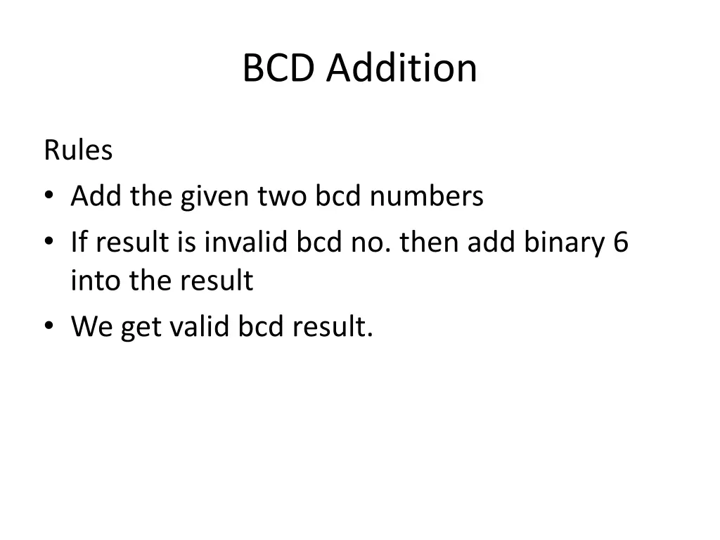 bcd addition