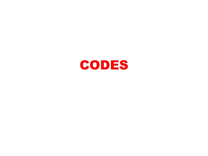 codes