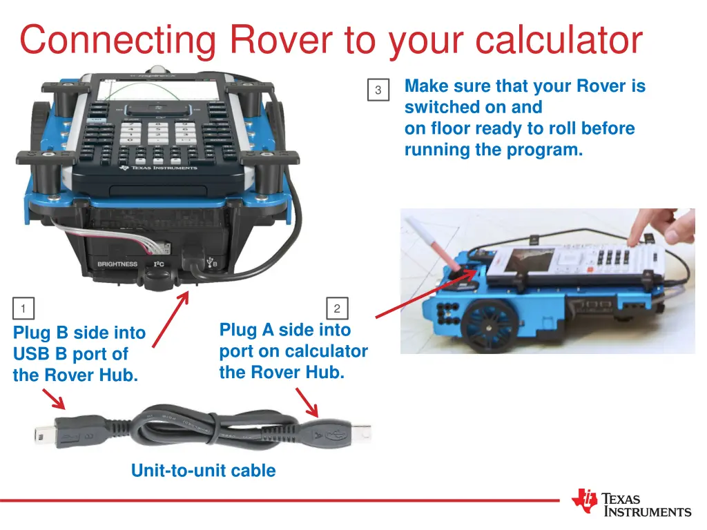 connecting rover to your calculator