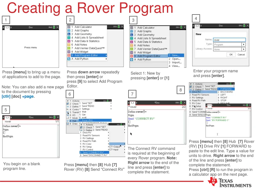 creating a rover program 1 2