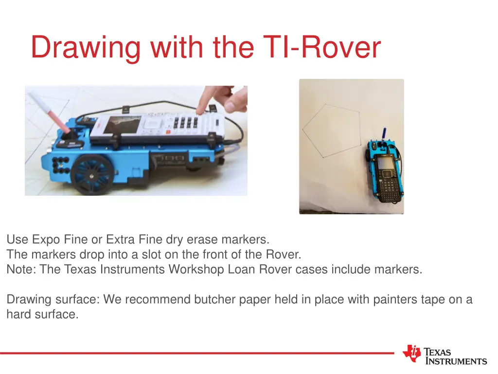 drawing with the ti rover